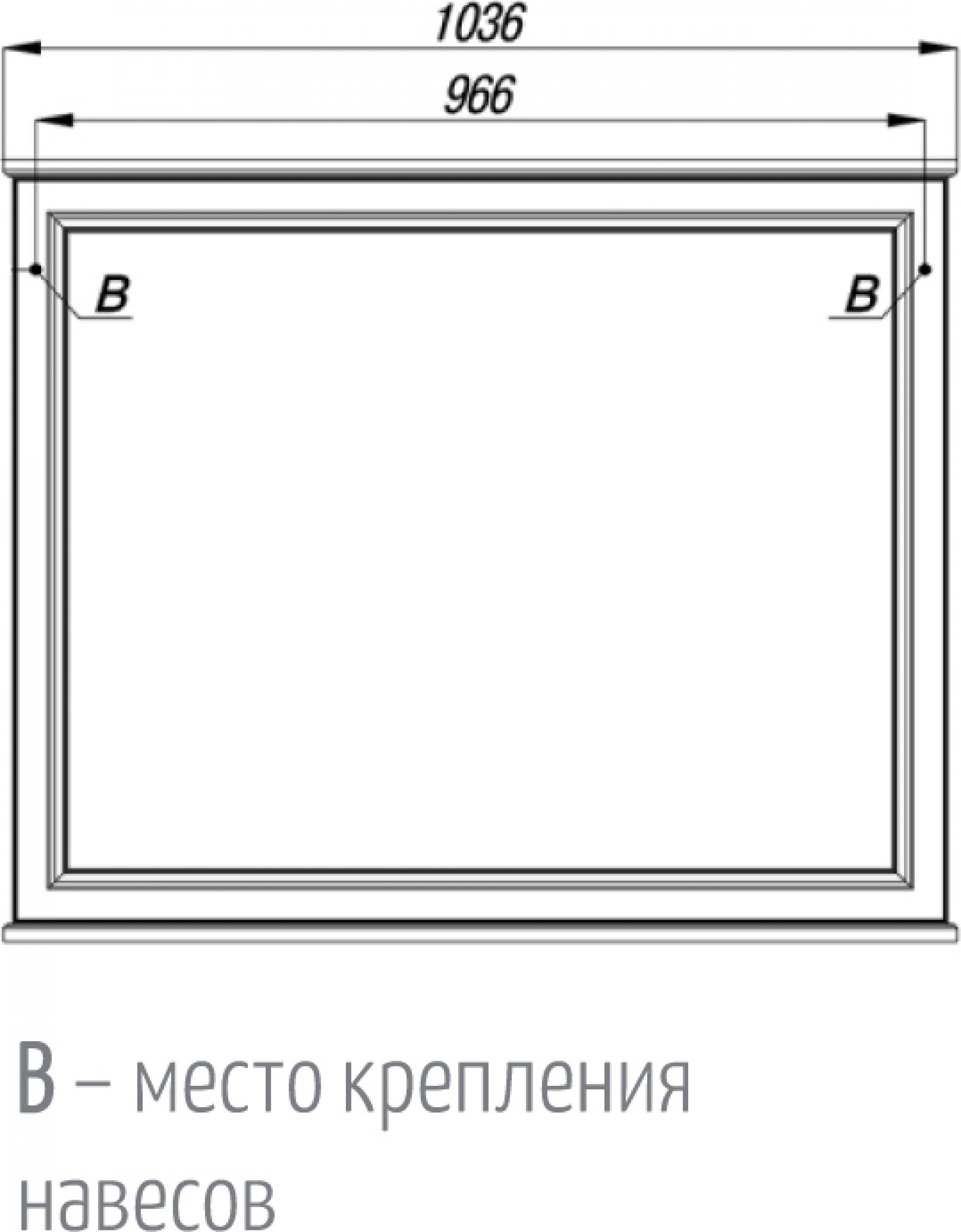 Зеркало 103.6х15 Акватон Идель 105 1A197902IDM90 дуб верди