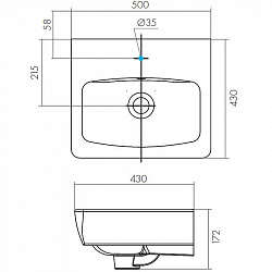 Раковина Santek Нео 50 1WH302184, белый